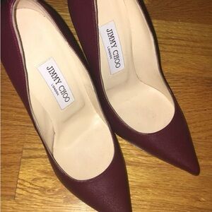 Jimmy Choo Dark Red Heels
